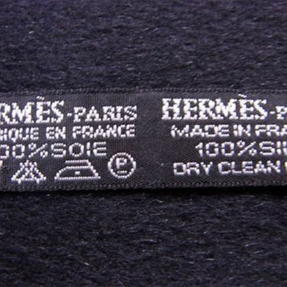 Auth Hermes Scarf Black Beige Woman unisex - Picture 2 of 7